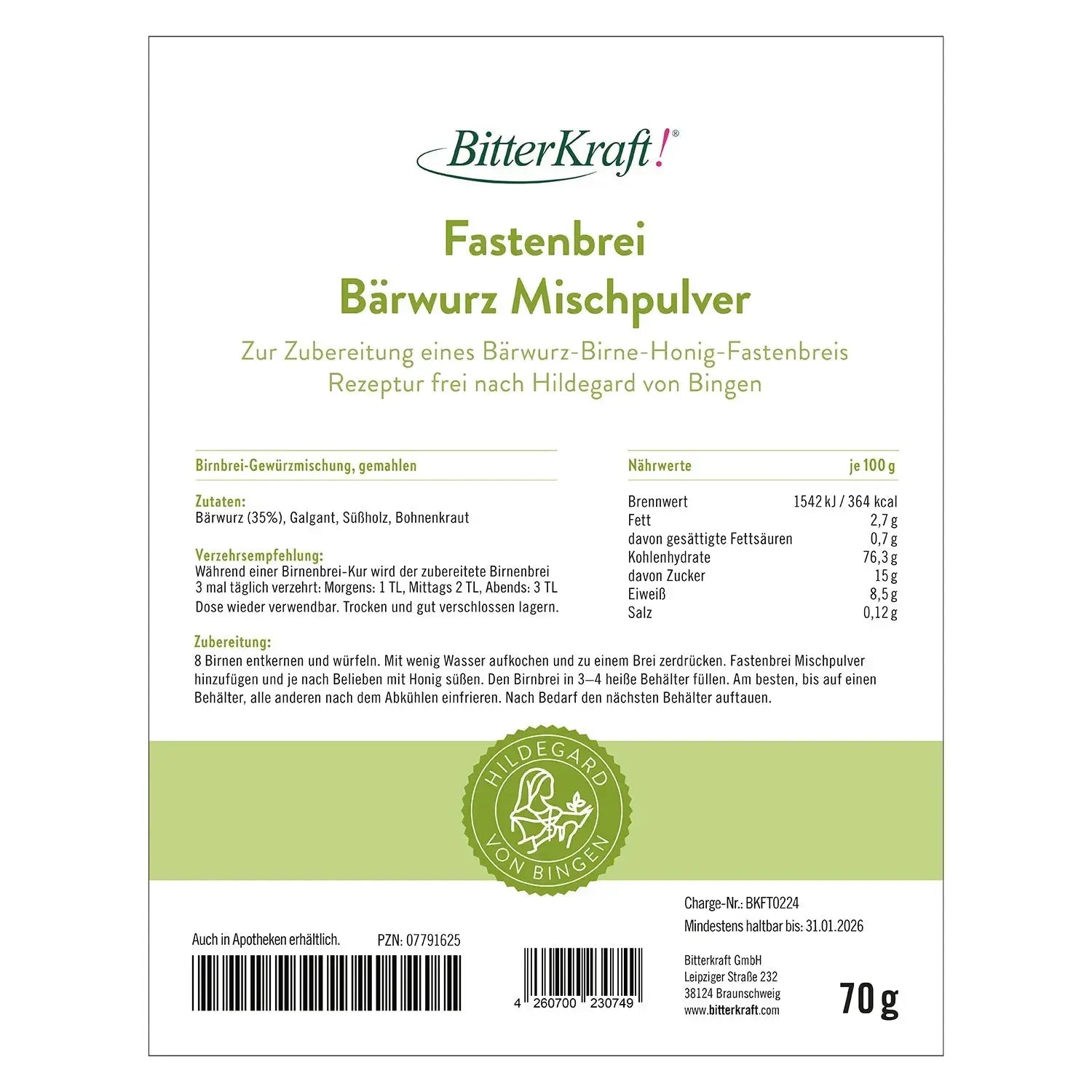 Abnehm-Fasten-Paket Bitterkraft GmbH - Bitterkraft