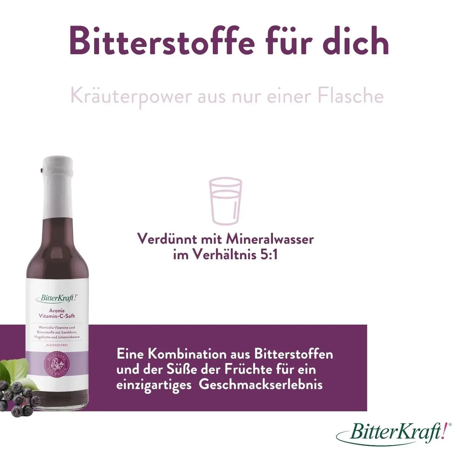 Aronia-Saft (BIO) 350ml Bitterkraft GmbH - Bitterkraft