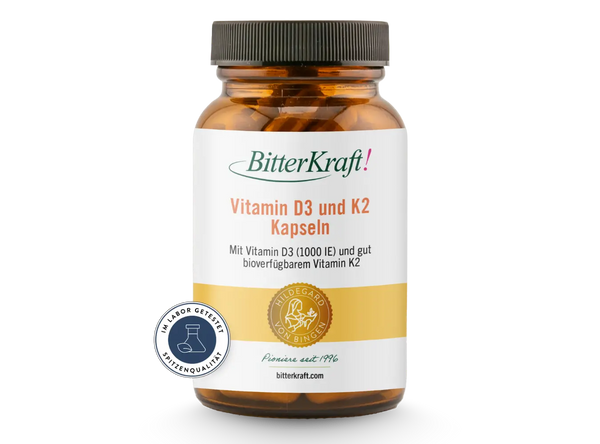 Bitterkraft vitamine D3- en K2-capsules