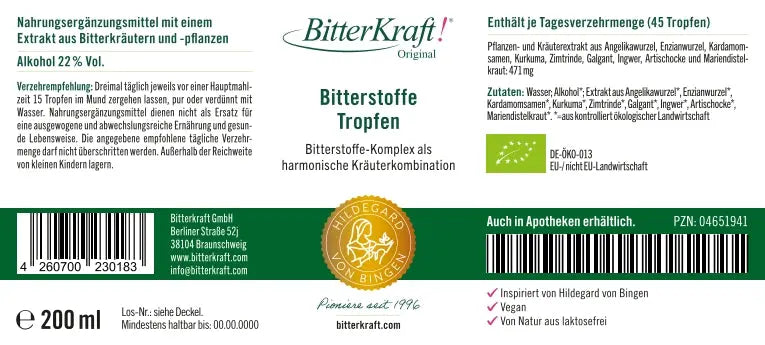 BitterKraft! Originele druppels (BIO) 200 ml